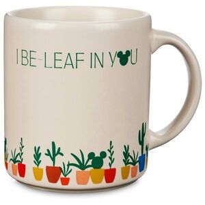 Disney Cream Mug with Colorful Plant Pots